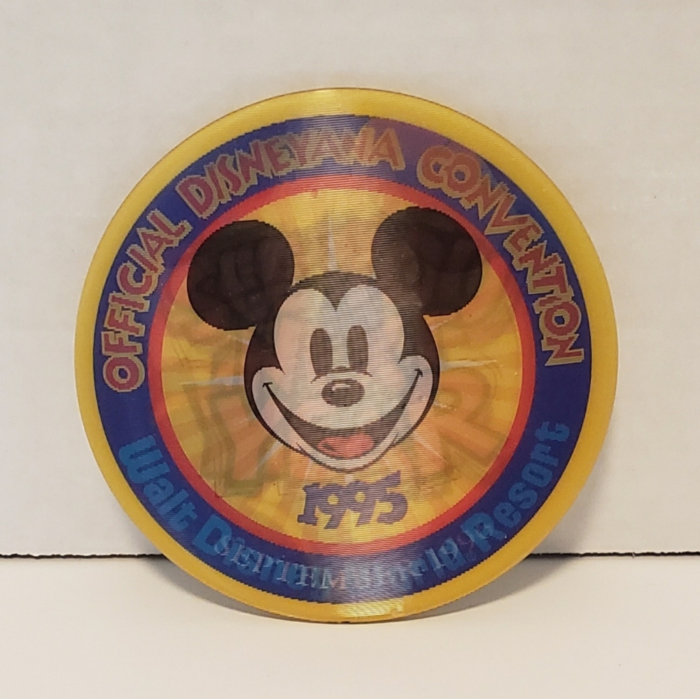 Disneyana Convention WDW 1995 - Lenticular Button (Mickey & Donald)